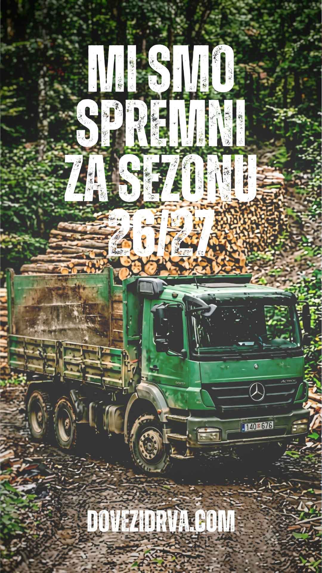 Kamion natovaren iscijepanim ogrevnim drvetom za dostavu u Banja Luci.Kamion natovaren iscijepanim ogrevnim drvetom Banja Luka.